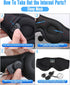 MUSICOZY Bluetooth 5.2 Module & Speakers for 3D Sleep Headphones Eye Mask with Charging Cable