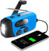 Emergency Hand Crank Radio with LED Flashlight, AM/FM Portable Weather Radio, 2000mAh Power Bank Phone Charger (Blue)