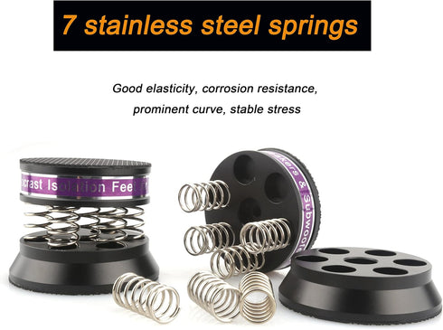 Tertullus 4pcs Spring Speaker Feet Isolation Foot, Hifi Aluminum Shock Absorber Pads, Black
