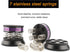 Tertullus 4pcs Spring Speaker Feet Isolation Foot, Hifi Aluminum Shock Absorber Pads, Black