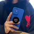 PENGY-49 Multi-Function Cell Phone Stand, Expanding Grip for Smartphones and Tablets, White Black Purple Pink Heart (4