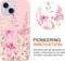 lioscre 2 Pack 15 6.1'', Cute Floral Phone Case for iPhone Flower Pattern Print Aesthetic Design Soft Pink Silicone
