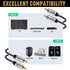 Elecan 100 Ft Premium RCA Cable (Hi-Fi Sound-16 AWG-Shielded) 2 RCA Male to 2 RCA Male, Gold Plated-Aluminum Alloy Shell