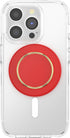 PopSockets Round Phone Grip with Adapter Ring, Compatible with MagSafe, Wireless Charging - Rosso