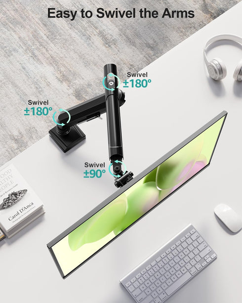 MOUNT PRO 13-32 inch Grommet 4.4 22lbs Single Monitor Desk Mount, Adjustable Full Motion Monitor Arm, Computer Monitor
