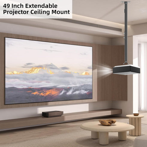 suptek Projector Ceiling Mount Bracket, Adjustable Height 30.7-49.21inch for LCD/DLP Projectors, Black