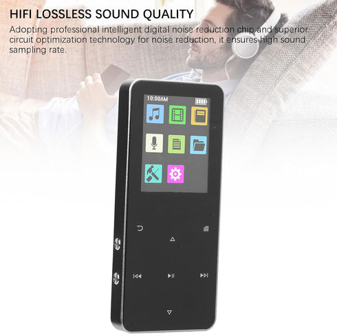 ASHATA MP3 1.8 Inch MP3 8H MP3 (4GB) Player with TFT Touch Screen, Lossless Sound Player, HiFi Music Player Electronic