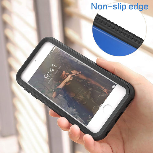 2 in 1 Shockproof Case for iPod Touch 7th Generation with 2 HD Screen Protectors, Black