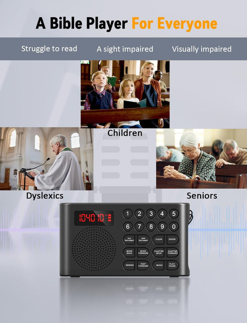 Healvaluefit KJV Audio Bible Player, King James Version Electronic Bible, Electronic Holy Bible Audio Player