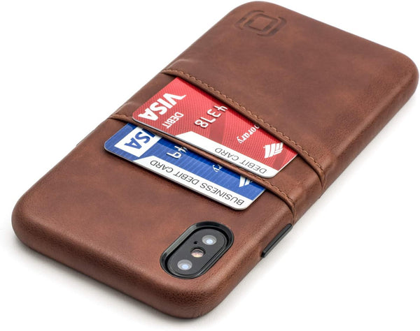 Dockem Wallet Case for iPhone X/XS, Built-in Metal Plate for Magnetic Mounting & 2 Credit Card Holders, (5.8" Exec M2,