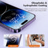 UNBREAKcable iPhone 14 Pro Screen Protector 3-Pack, 9H Hardness, 99.99% HD Clear, Case Friendly, Easy Install Frame.