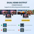 USB to HDMI Adapter for Dual Monitor, USB 3.0 for 2 Monitors, USB A to HDMI + USB C to HDMI Adapter, USB Video Card