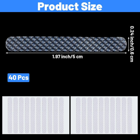 Sibba 40 Cell Phone Grip Tape Strips PCS Transparent Rubber Non-Slip Side Sticker Adhesive Grippy Bumper Frame Stickers