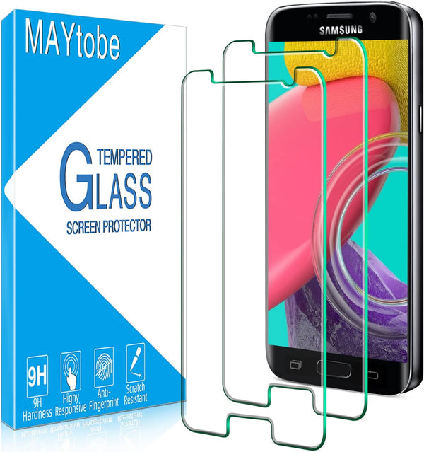 MAYtobe Tempered Glass Screen Protector for Samsung Galaxy S7 - 2 Pack, Bubble Free, Case Friendly, Easy Install