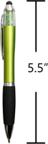 Medium Point Stylus Pens with Crystals, 5 Count + 3 Refills, Black Ink, Comfort Grip for Women and Kids