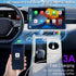 16 15 3FT, 1FT 1FT 15 16 12.9/11-3Pack Car Carplay Cable for iPhone Pro Max Car Charger Short USB A to USB C Cable