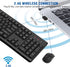 EDJO Wireless Keyboard and Mouse Combo, Full-Sized 2.4GHz USB Computer Wireless Keyboard and Optical Mouse for Windows,