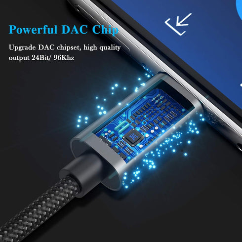 USB C Headphone Adapter for Samsung A53 A54 S23 Ultra S22 S21 S20 FE, Type C to 3.5mm Dongle Audio Adapter
