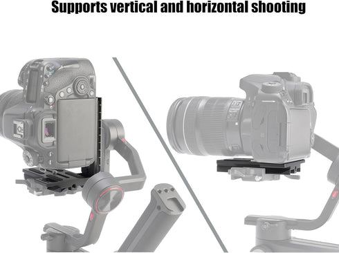 Fotga L-Shape Bracket Quick Release Mount Plate for Zhiyun Crane 2 3 LAB Weebill 2 3 Weebill-S, DJI Ronin SC2 RS2