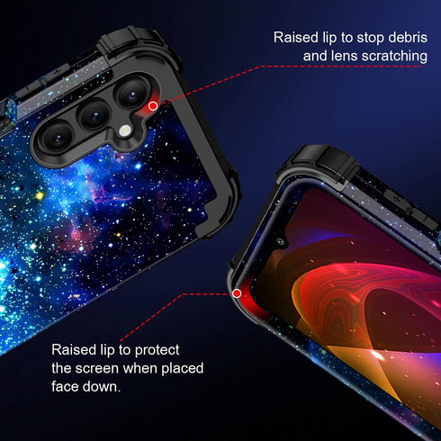Miqala Galaxy A15 5G Case, Blue Glow in The Dark Heavy Duty Shockproof Full Body Protection