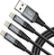 Lightning Cable 6 FT 3Pack, 6 Foot Certified iPhone Charger Braided Black USB Charging Cord for iPhone 14/13/12/11