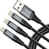 Lightning Cable 6 FT 3Pack, 6 Foot Certified iPhone Charger Braided Black USB Charging Cord for iPhone 14/13/12/11