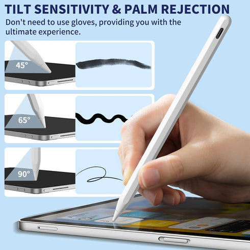 iPad Apple Pencil 9th & 10th Generation, Fast Charge Stylus Pen for iPad, Palm Rejection, Tilt Sensitivity, Compatible
