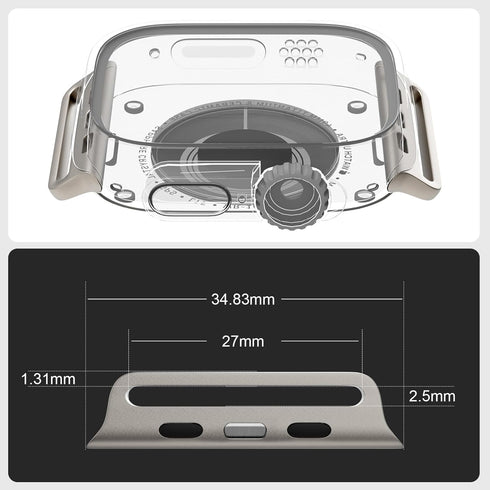 Apple Watch Ultra Band Connectors, 3 Pack Replacement Link Adapter for iWatch Ultra/Ultra 2 49mm Strap