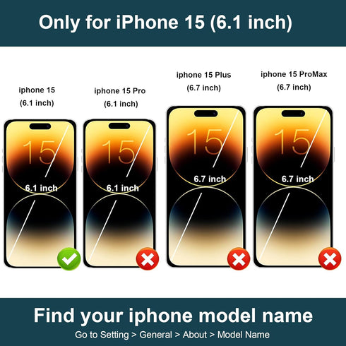 Folosu 15 360Rotation 6.1 Inch Compatible with iPhone Case Wallet with Card Holder, Finger Ring Holder Kickstand, RFID