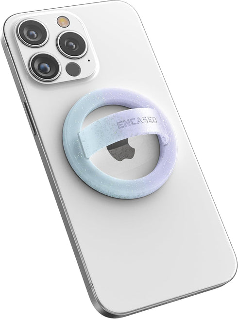 ENCASED Magnetic Phone Grip Holder (Compatible with MagSafe) Iridescent Sparkle Silicone Finger Loop Ring for iPhone