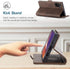 Samsung Galaxy Note 20 Wallet Case, Coffee Retro PU Leather Flip Cover with Card Slots and Kickstand