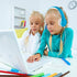 Kids Headphones with Cord, Toddler Sharing Function, 85dB/93dB Safe Volume Limit for Children, School, Travel (Blue)