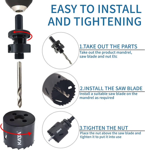 KATA 6-Pack Desk Grommet, 2 Inch Wire Cord Cable Hole Cover with Bi-Metal Hole Saw Kit and Sleeve Management