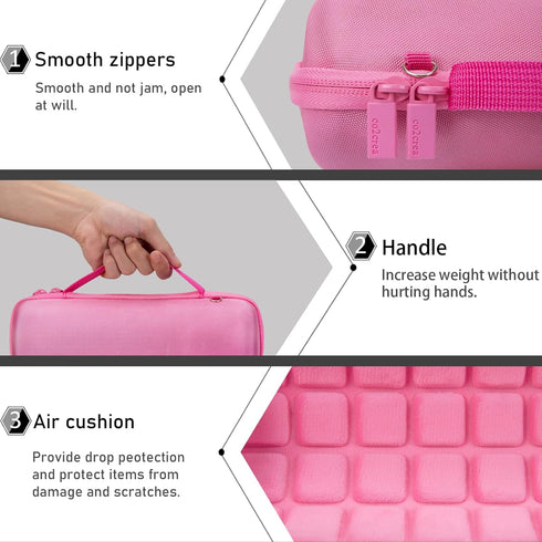 co2CREA Hard Travel Case for JBL Flip 6 FLIP 5 Waterproof Portable Bluetooth Speaker (Pink)