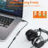 JXMOX USB to 3.5mm Jack Audio Adapter, 2-Pack USB-A to 3.5mm TRRS Female, External Stereo Sound Card