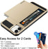 Vofolen iPhone 12 Case 5G Wallet Cover - Anti-Scratch Dual Layer with Credit Card Holder Slot, Gold