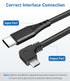 Gonifeto Cord,(15Ft) Ring,90 Dash Cam Power USB C to Micro USB Dashcam Charger Cable,Pure Copper Thicker Mirror Camera