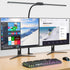 KableRika Double Head LED Desk Lamp with Clamp, Eye-Caring Desktop Office Lamp for Study and Reading