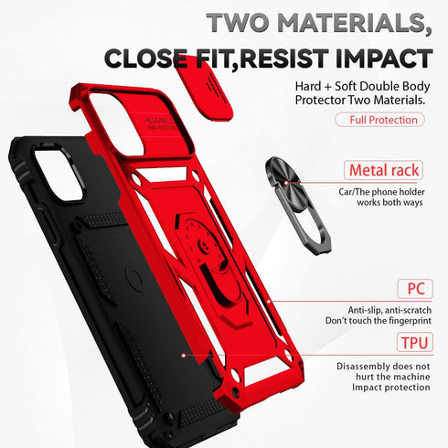 Hitaoyou iPhone 11 Pro Max Case: Military Grade Shockproof with Camera Cover, Kickstand, Magnetic Holder