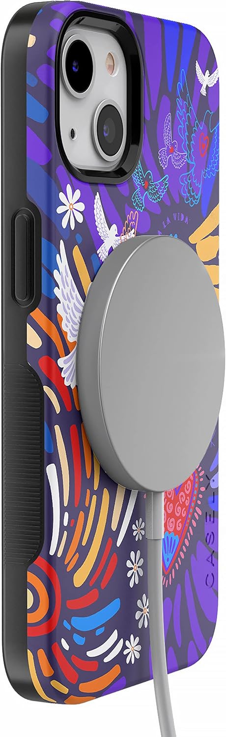 Casely iPhone 14 Plus Case | Viva La Vida | Frida Kahlo Floral Collage | MagSafe Compatible