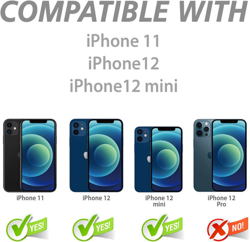 CloudValley Camera Lens Protector for iphone 12/12 Mini / 11, Tempered Glass Film, Aluminum Alloy Screen Cover, 2 Pack Black, with Cleaning Kit