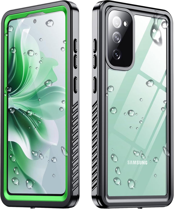 SPIDERCASE Waterproof Case for Samsung Galaxy S20 FE 5G, 12FT Shockproof, IP68, Rugged, Built-in Screen Protector,