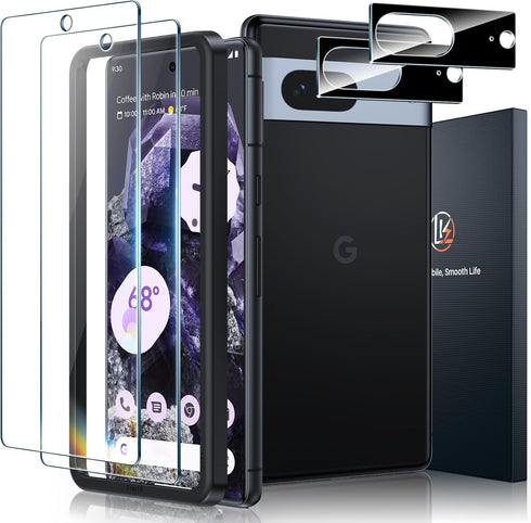 Google Pixel 8 Screen Protector 2 Pack with Camera Lens Protectors, HD Ultra-thin, 9H Hardness, Fingerprint Compatible.