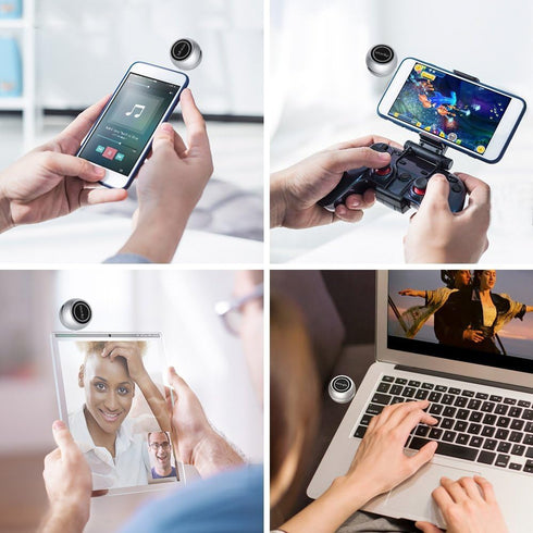 Wireless Mini Speaker with 3.5mm Aux Input Jack, 3W Portable Speaker for Cellphone Tablet Laptop, Silver