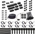 ZIIYAN 163 PCS Cable Management Kit - 3 Wire Organizer Sleeves, 8 Self Adhesive Holders, 100 Fastening Cable Ties