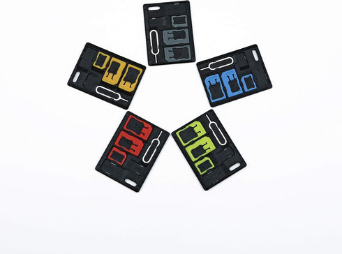 CARD DEVIL 2 Packs Set SIM Adapter Kit With Tray Eject Pin, Card Holder, Micro SD and Nano Storage Tool for Standard