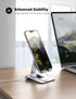 Lamicall 2024 Upgraded Adjustable Cell Phone Stand Desk, Foldable Desktop Phone Holder, Compatible with iPhone 15 14,