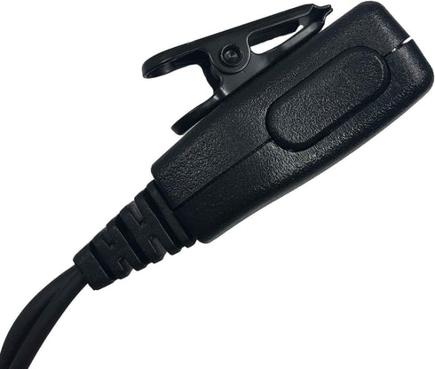 1.5-Wire Security & Surveillance Clear Acoustic Tube Earpiece Headset with PTT Button Mic for Kenwood, Baofeng &