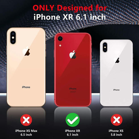 YmhxcY for iPhone XR Case Shockproof Dropproof Dust-Proof Drop Proof 3-Layer Durable Phone Case Heavy Duty Protection Phone Case Cover for Apple iPhone XR 6.1“ Aqua Blue and Lime Green
