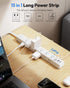 Flat Heavy Duty Extension Cord 15 FT - NTONPOWER Long Surge Protector Power Strip with 12 AC Outlets and 3 USB Ports